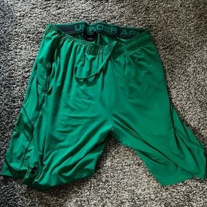 Green under armour shorts
